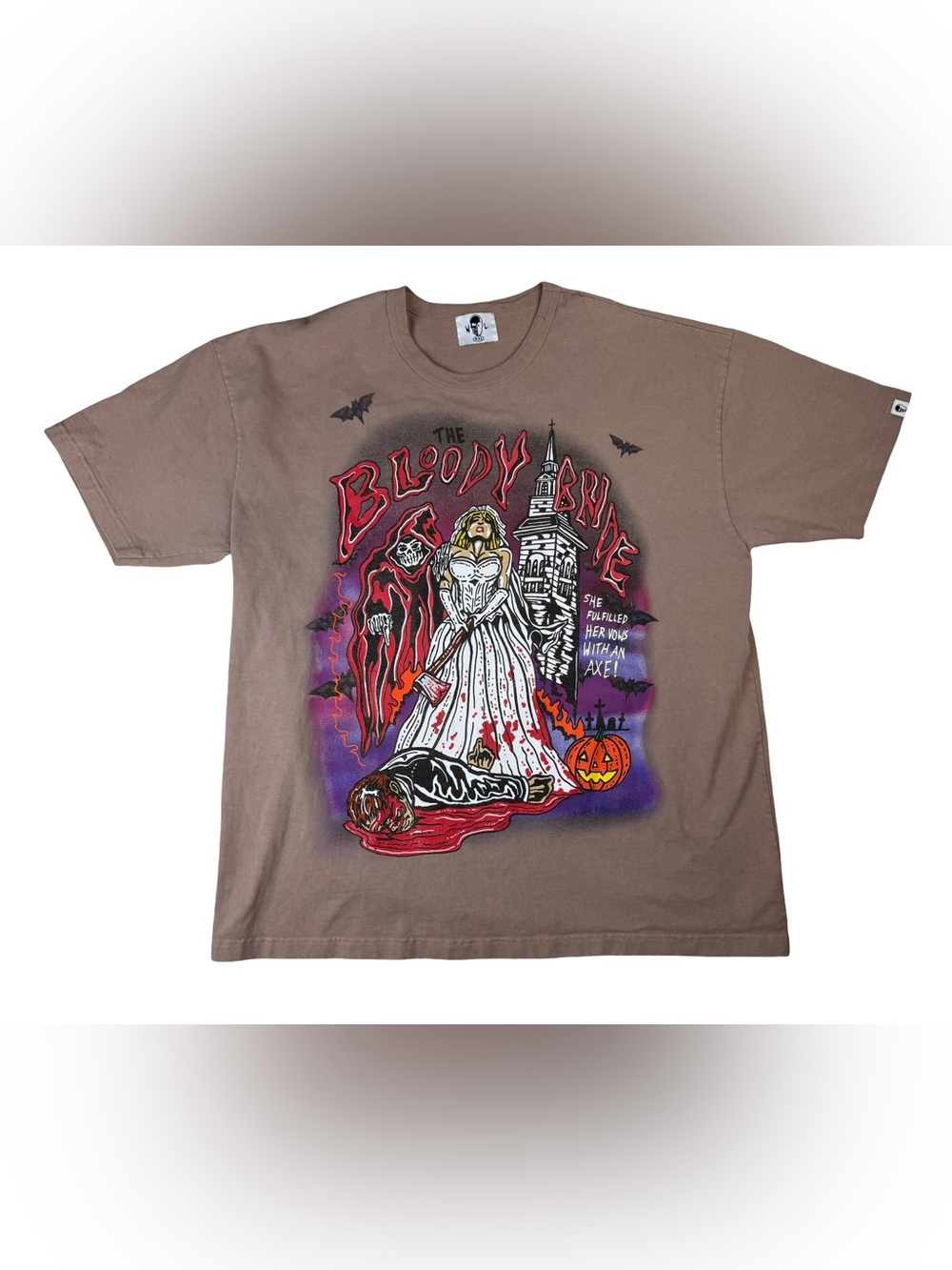 Warren Lotas Bloody Bride T-Shirt XXL Axe Horror Halloween Shirt
